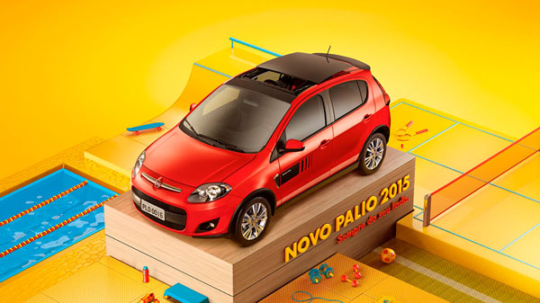 Photograph Ricardo Big Passos Fiat Palio Colours Yellow on One Eyeland